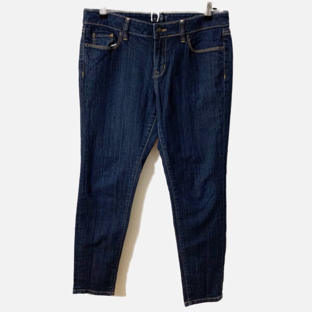 Ann Taylor LOFT Petites Modern Skinny Dark Wash Denim Jeans Five Pocket Styling
